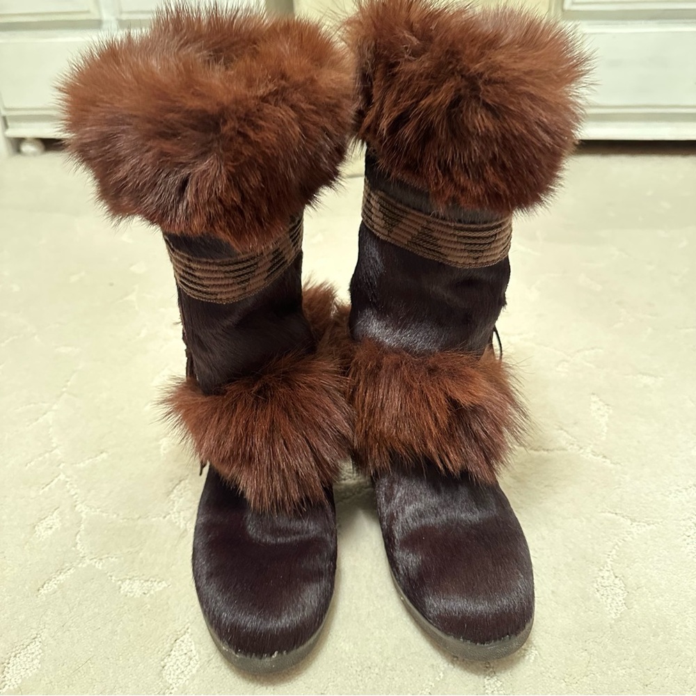 Tecnica Brown Fur-Trimmed Winter Boots
